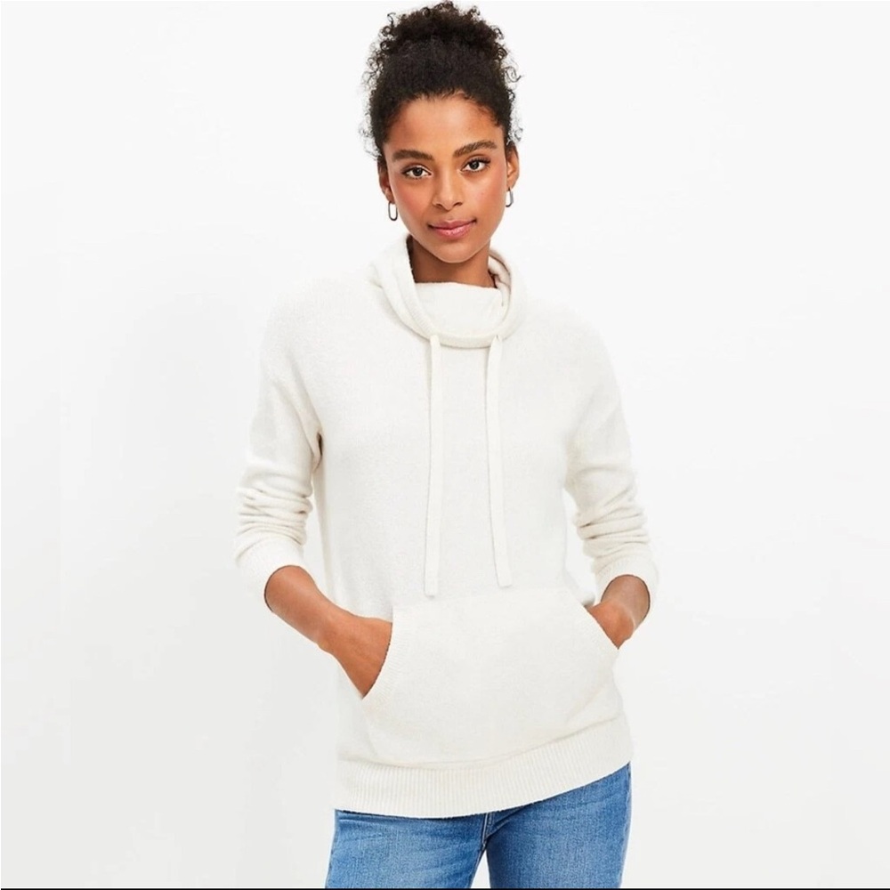 LOFT Cowlnneck Drawstring Sweater